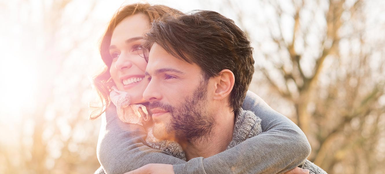 Young couple enjoying outdoors